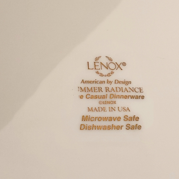 Lenox Summer Radiance Dinner Plate LOT of 2 Durable China  Blue Gold 11" - Picture 9 of 9